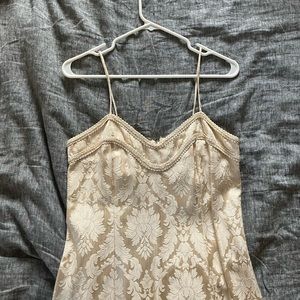 VINTAGE 1980s ivory jacquard cocktail dress